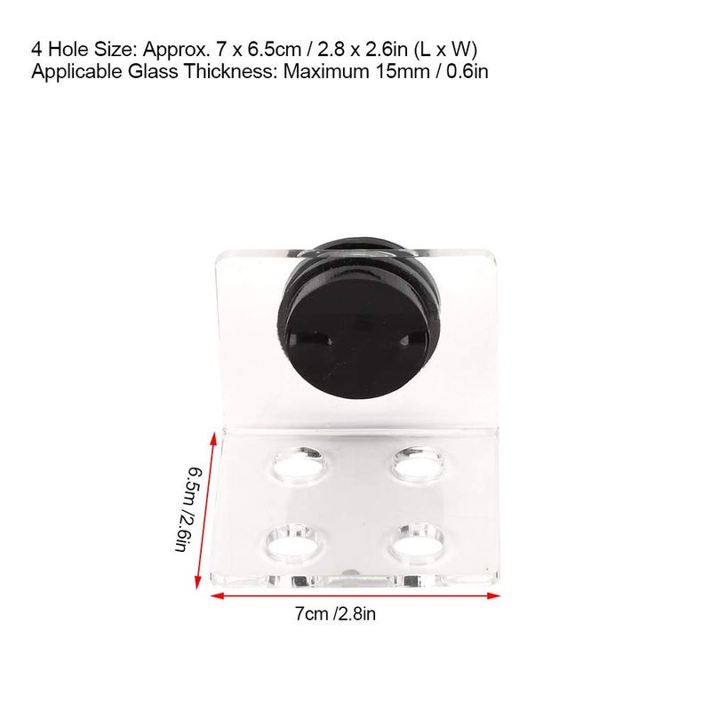 TOPINCN Aquarium Fish Stand, Frag Rack Acrylic Magnetic Frag Holder Support SPS Button Bracket Base for Fish Aquarium(4 Hole ) - Image 5